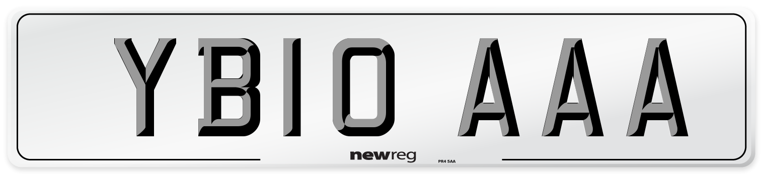 YB10 AAA Number Plate from New Reg